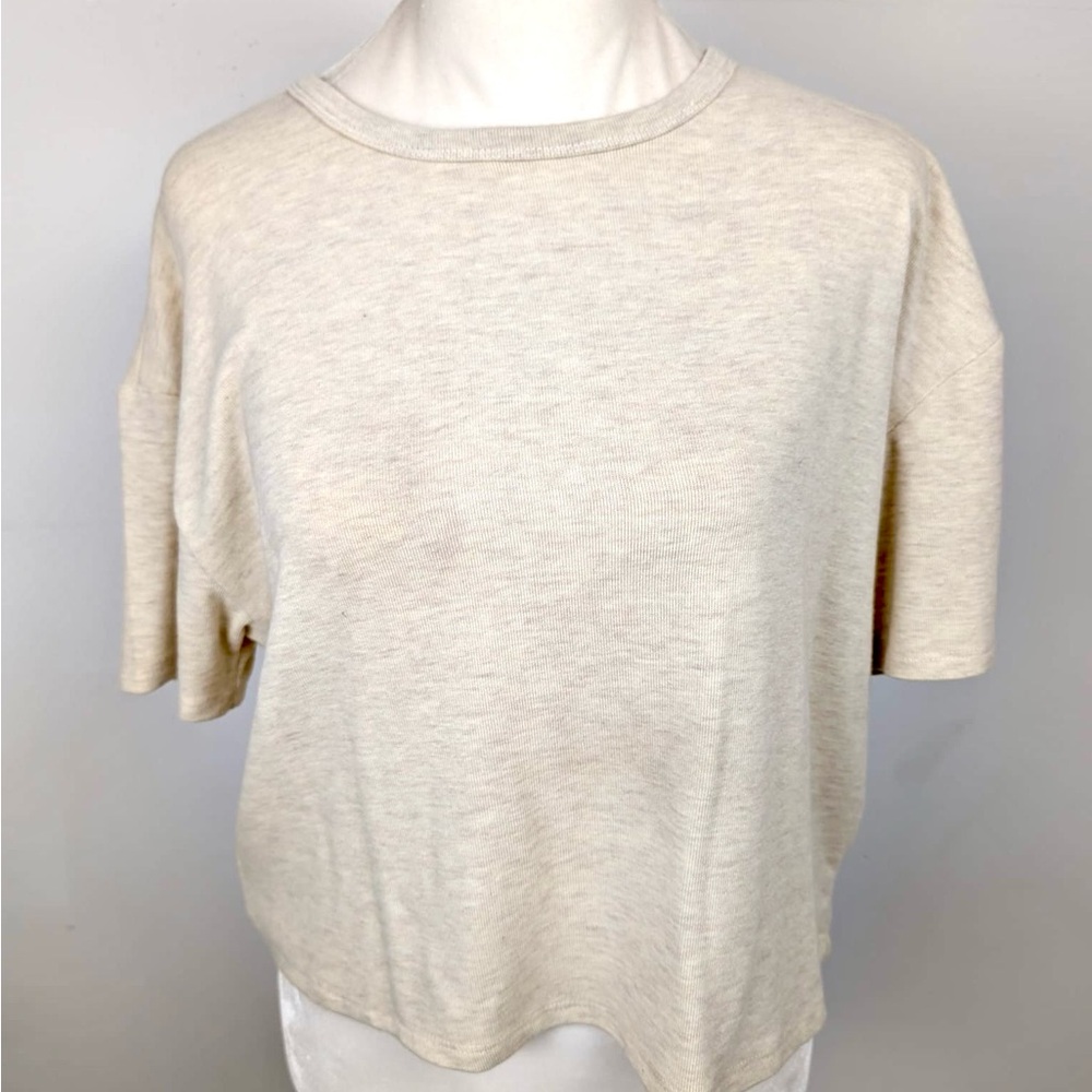 WILFRED FREE SOFT BEIGE CROP TOP